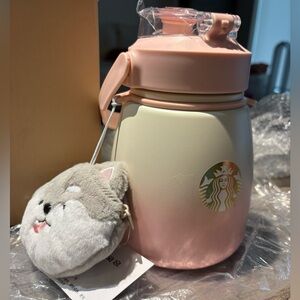 Brand New Starbucks Cold Cup with Straps Pink Christmas Gift